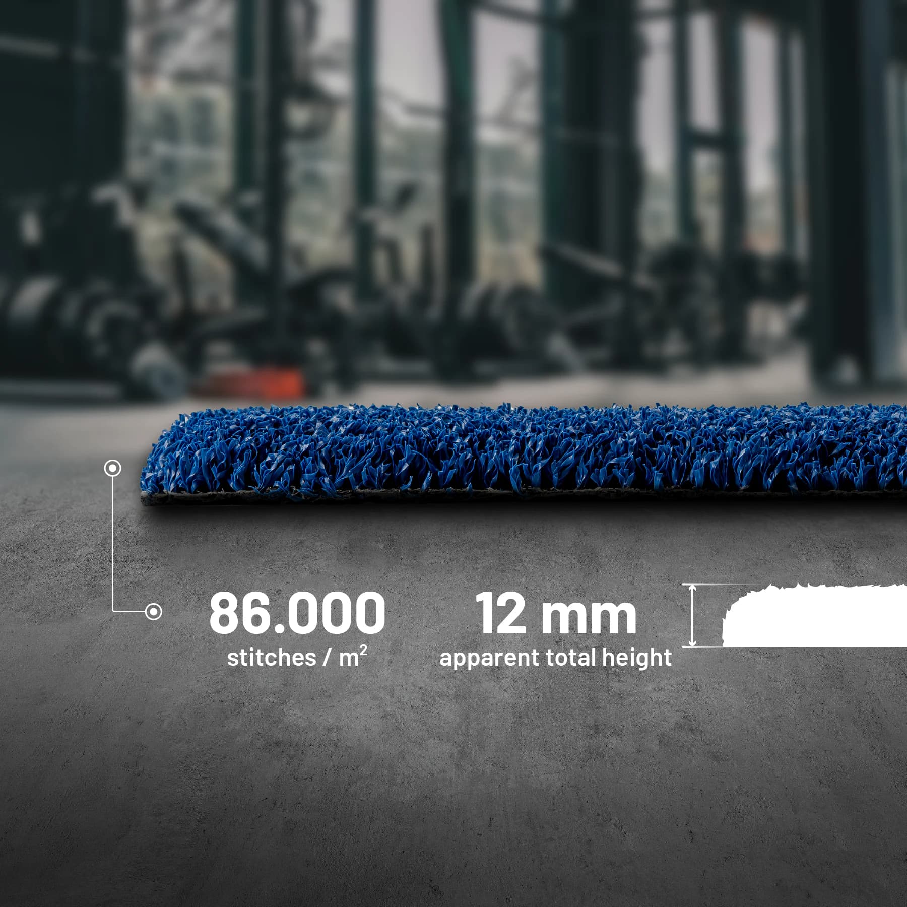 Valhalla One — 86.000 puntadas/m² de densidad y 12 mm de altura visible