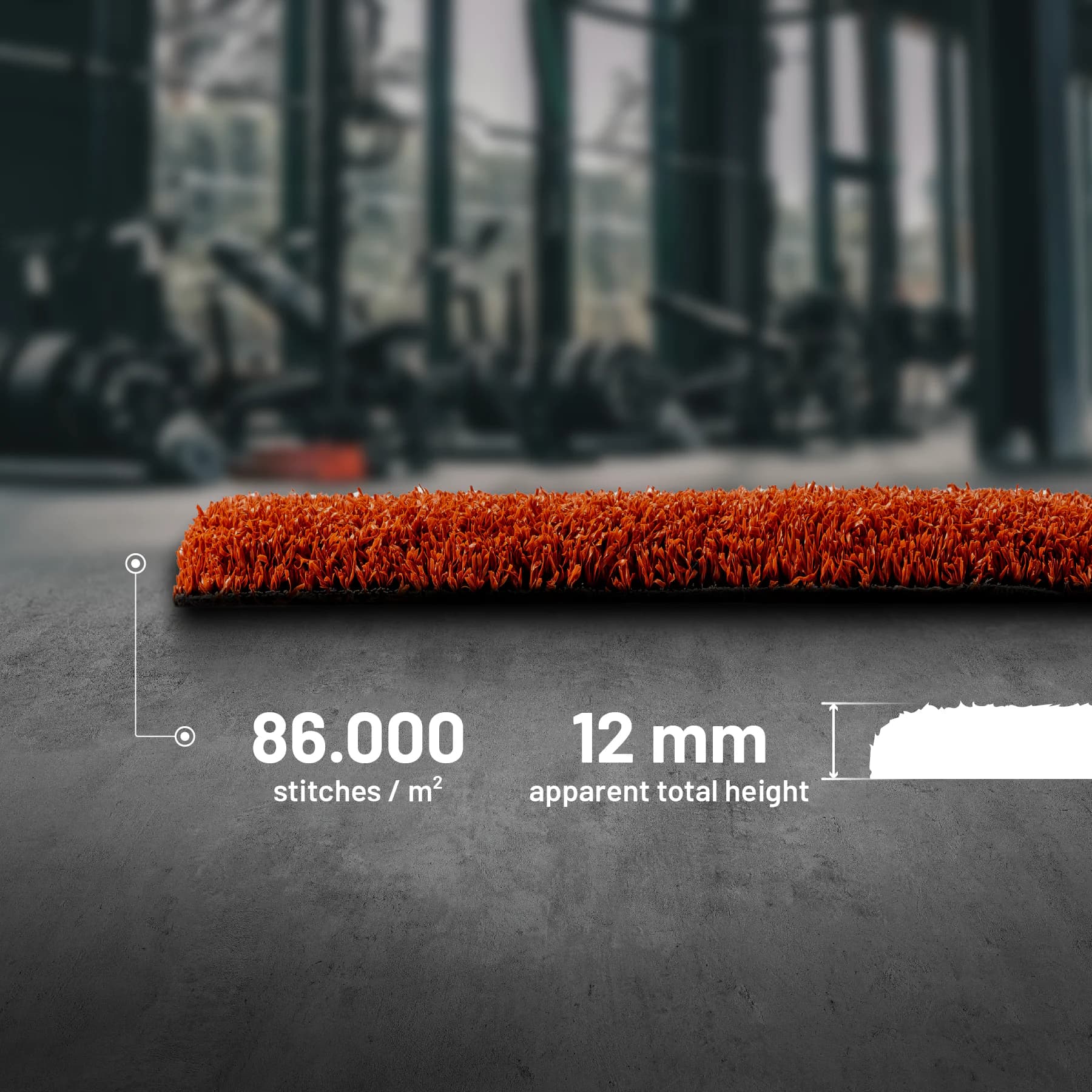 Valhalla One — 86.000 puntadas/m² de densidad y 12 mm de altura visible